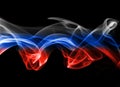 Russia flag smoke Royalty Free Stock Photo