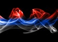 Russia flag smoke Royalty Free Stock Photo