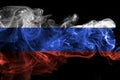 Russia flag smoke Royalty Free Stock Photo