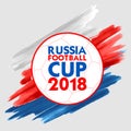 Russia Football Championship Cup soccer sports background for 2018