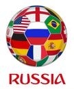 Russia Football Championship Vector Illustration