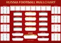 Russia Football Championship Wallchart Vector Illustration