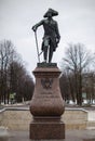 Russia, Gatchina - March 10, 2023: Monument to Paul the First, Russian Emperor