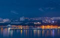 Russia Gelendzhik Bay of the city night lights 2018 May