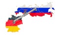 Russia-Germany gas pipeline, 3D rendering
