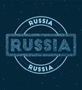 Russia. Glowing round badge.