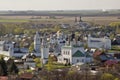 Russia - Golden Ring - Suzdal - Panorama of ancient white monuments, monasteries, walls , towers and churches. UNESCO world