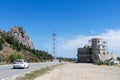 The road along the southern coast of Crimea Royalty Free Stock Photo