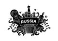 Doodles elements of Russia Royalty Free Stock Photo