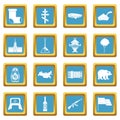 Russia icons azure