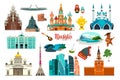 Russia icons set, flat cartoon style icon. Russian symbol