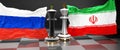 Russia Iran summit, fight or a stand off between those two countries that aims at solving political issues, symbolized by a chess