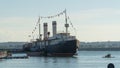 Russia, Irkutsk, August 2020: Angara is an icebreaker steamer of the Russian and Soviet fleets, currently a Museum ship Royalty Free Stock Photo