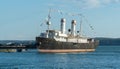 Russia, Irkutsk, August 2020: Angara is an icebreaker steamer of the Russian and Soviet fleets, currently a Museum ship Royalty Free Stock Photo