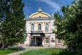Russia, Irkutsk - July 6, 2019: Building faculty of biology and soil science. Tikhvinsky or Kirov Square