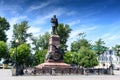 Russia, Irkutsk - July 6, 2019: Monument to Alexander III. All-Russian Emperor, King of Poland and Grand Prince of