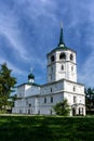 Russia, Irkutsk - July 6, 2019: Spasskaya Church of Chist the Saviour in the center of Irkutsk city is one of the oldest Royalty Free Stock Photo