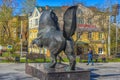 Sculpture of the Irkutsk Babr in the city center Royalty Free Stock Photo