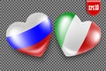 Russia Italy hearts