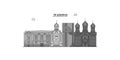 Russia, Ivanovo city skyline isolated vector illustration, icons