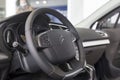 Russia, Izhevsk - March 4, 2022: Citroen showroom. Interior of new modern Citroen C4 sedan car in dealer showroom Royalty Free Stock Photo