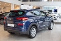 Russia, Izhevsk - October 10, 2019: New modern Tucson in the Hyundai showroom. Famous world brand