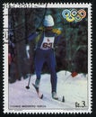 Cross country skier at Winter Olympics in Lake Placid