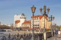 Russia Kaliningrad 2019 city buildings in the old style Royalty Free Stock Photo