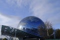 Russia, Kaliningrad, October 31, 2022,Glass, mirror round sphere Museum of the World Ocean.
