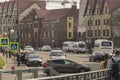 Russia, Kaliningrad - September 2020: street near tourist center of the city, Rybnaya village Royalty Free Stock Photo