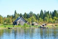 Russia, Karelia. Kizhi island, rural landscape Royalty Free Stock Photo