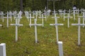 Old Finnish military cemetery near chirch in Lumivaara