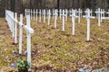 Old Finnish military cemetery near chirch in Lumivaara