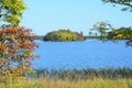 Russia, Karelia. Small island on lake Onega in autumn