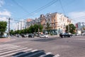 Russia, Khabarovsk, July 14, 2020: Old building on the Central street of Khabarovsk