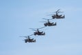 Russia, Khabarovsk - May 9, 2020: Parade in honor of victory. Military air Royalty Free Stock Photo