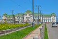 Russia. Khabarovsk: View of the city railway station