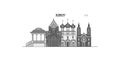 Russia, Kirov city skyline isolated vector illustration, icons