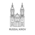 Russia, Kirov, travel landmark vector illustration