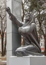 Russia, Kislovodsk. Fragment of monument `Cranes` in Koltsovsky Square.
