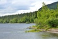 Kola Peninsula, Lovozero tundras, Seydozero in summer, Karelia, rural landscape in the village of Conchezero Royalty Free Stock Photo