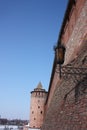 Russia. Kolomna Kremlin in Moscow region. Wall