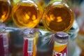 Russia Kostroma 08 10 2022 Beer in glass bottles on the counter in the store