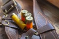 Russia Kostroma 05 25 2021 Bullets for a hunting rifle of the USSR times Royalty Free Stock Photo