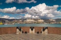 Beautiful landscape views of the embankment and views of Tsemesskaya Bay of Novorossiysk.