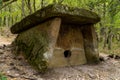 Gelendzhik district, ancient dolmens in the valley of the river Zhane. Royalty Free Stock Photo