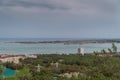 View of the southern resort town of Gelendzhik against the mountains Royalty Free Stock Photo