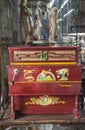A barrel organ at a Christmas market