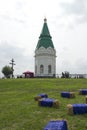 Russia, Krasnoyarsk, July 2019: Chapel of Paraskeva Pyatnitsa at the Karaulnaya mountain in Krasnoyarsk Royalty Free Stock Photo