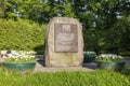 Kronstadt. Memorial sign on the site of the Cathedral of St. Andrew the Apostle